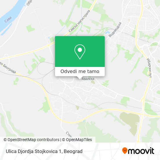 Ulica Djordja Stojkovica 1 mapa