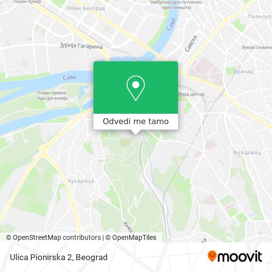 Ulica Pionirska 2 mapa