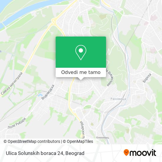 Ulica Solunskih boraca 24 mapa