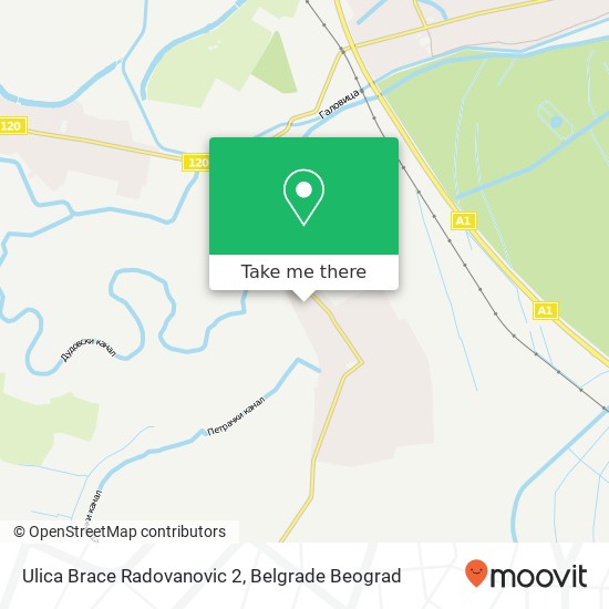 Ulica Brace Radovanovic 2 mapa