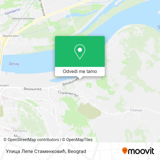 Улица Лепе Стаменковић mapa