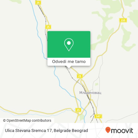 Ulica Stevana Sremca 17 mapa