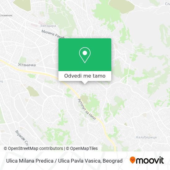 Ulica Milana Predica / Ulica Pavla Vasica mapa