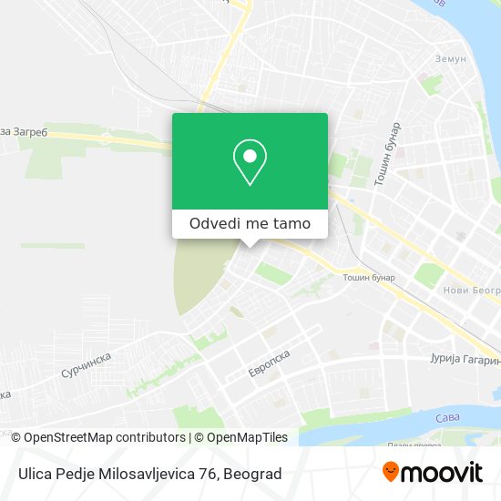 Ulica Pedje Milosavljevica 76 mapa