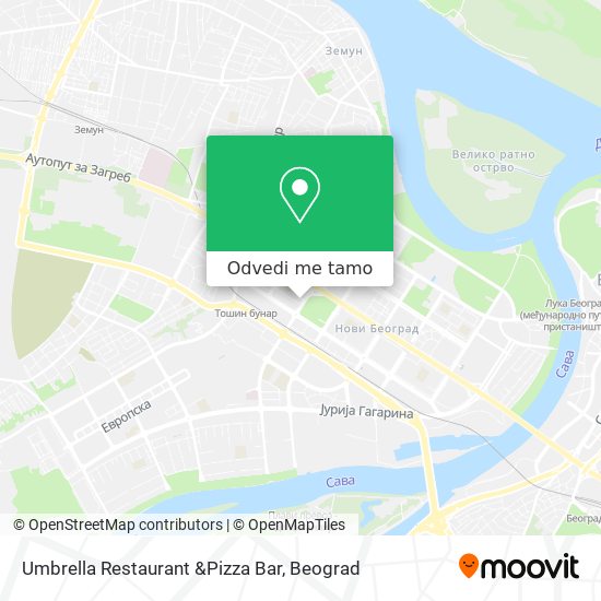 Umbrella Restaurant &Pizza Bar mapa