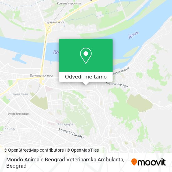 Mondo Animale Beograd Veterinarska Ambulanta mapa