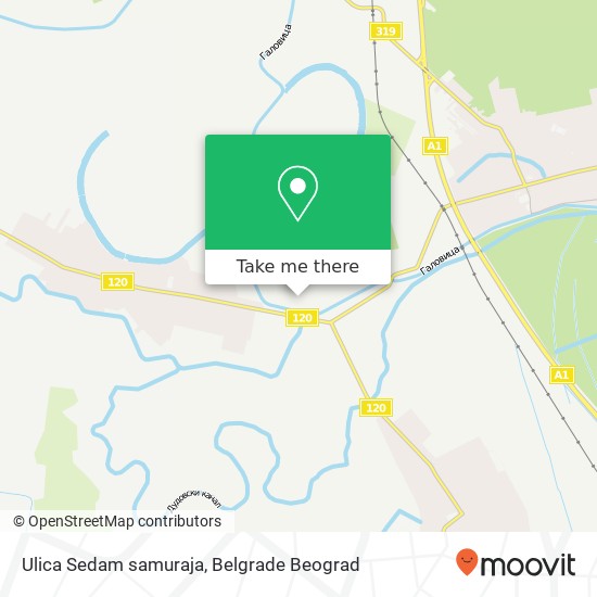 Ulica Sedam samuraja mapa