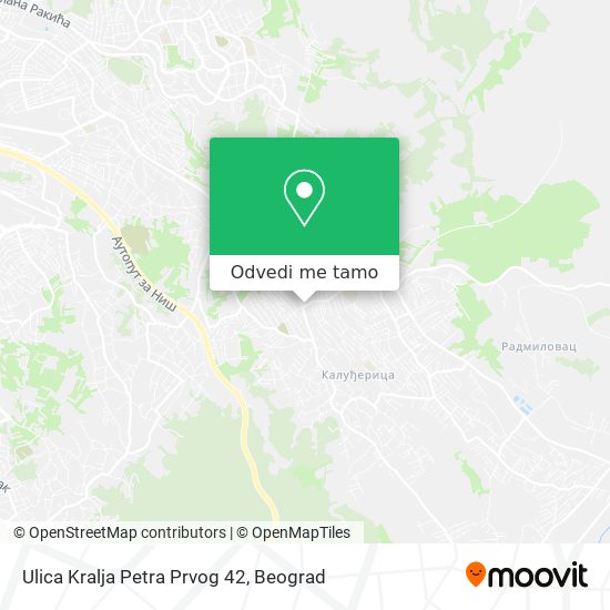 Ulica Kralja Petra Prvog 42 mapa