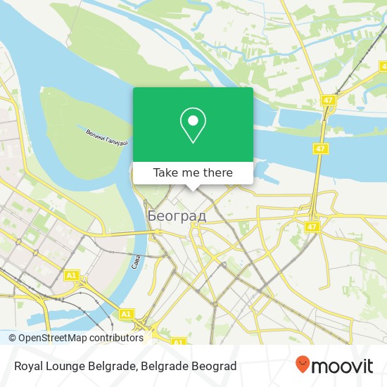Royal Lounge Belgrade mapa