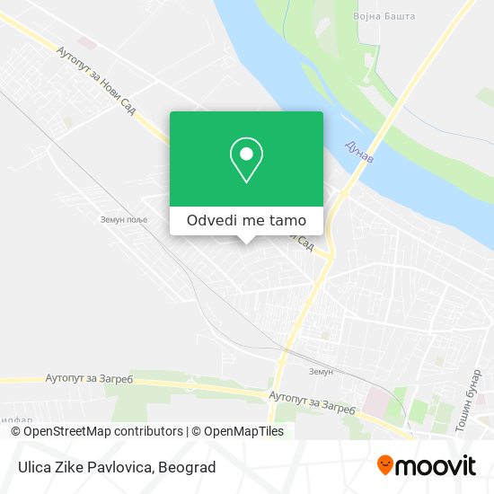 Ulica Zike Pavlovica mapa