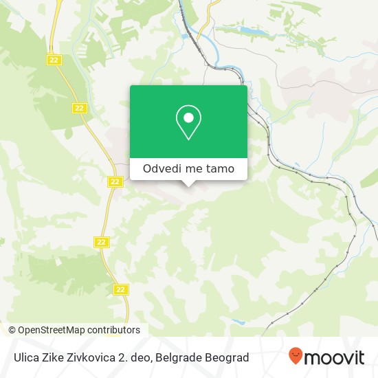 Ulica Zike Zivkovica 2. deo mapa