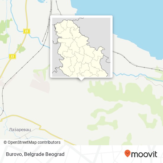 Burovo mapa