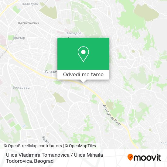 Ulica Vladimira Tomanovica / Ulica Mihaila Todorovica mapa
