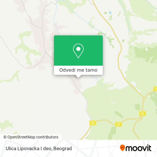 Ulica Lipovacka I deo mapa