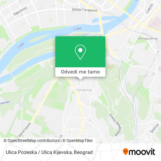 Ulica Pozeska / Ulica Kijevska mapa