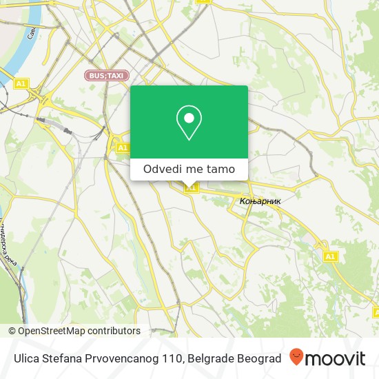 Ulica Stefana Prvovencanog 110 mapa