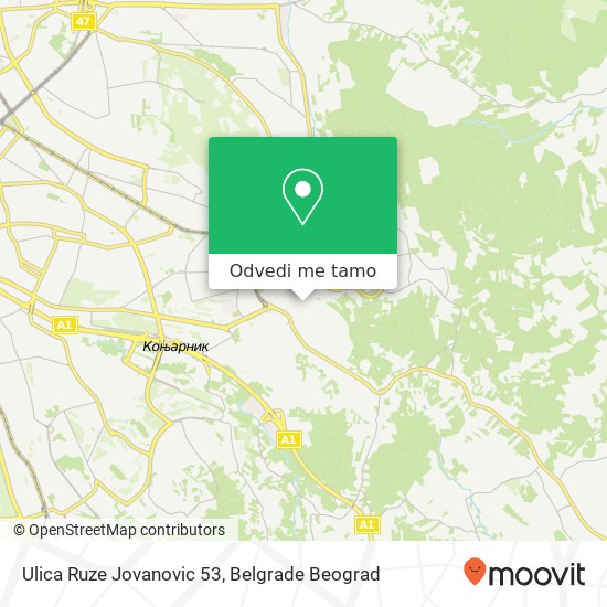 Ulica Ruze Jovanovic 53 mapa