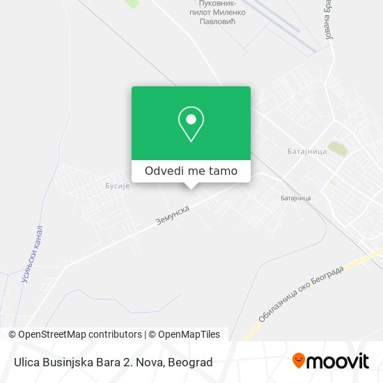 Ulica Businjska Bara 2. Nova mapa