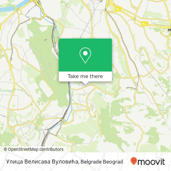 Улица Велисава Вуловића mapa