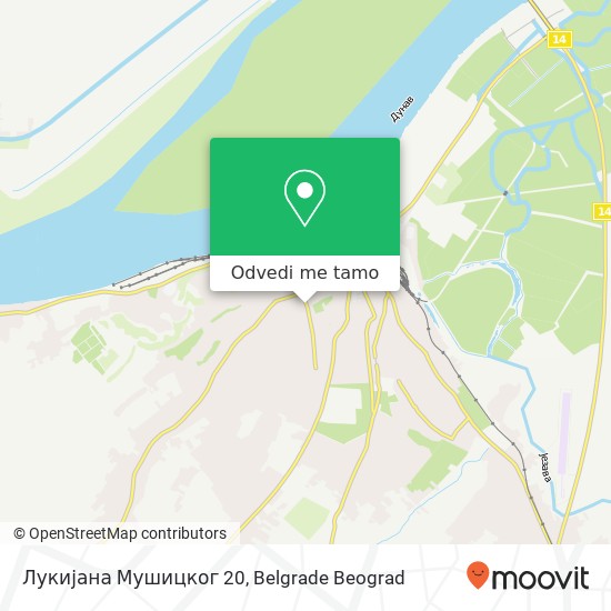 Лукијана Мушицког 20 mapa