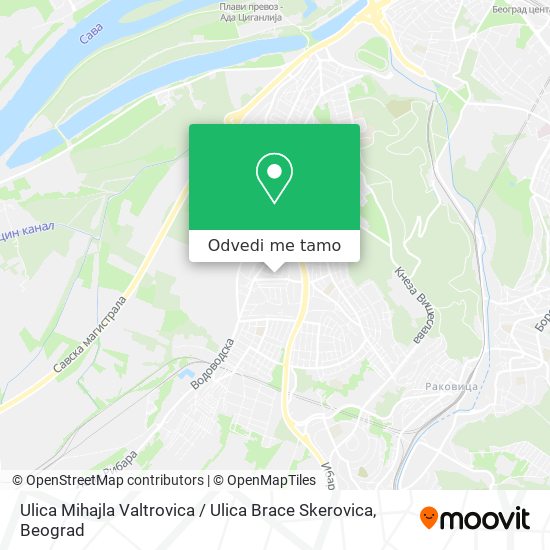 Ulica Mihajla Valtrovica / Ulica Brace Skerovica mapa