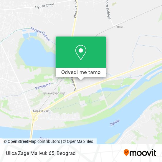 Ulica Zage Malivuk 65 mapa