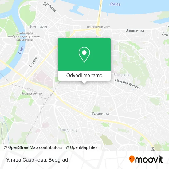 Улица Сазонова mapa