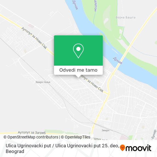 Ulica Ugrinovacki put / Ulica Ugrinovacki put 25. deo mapa