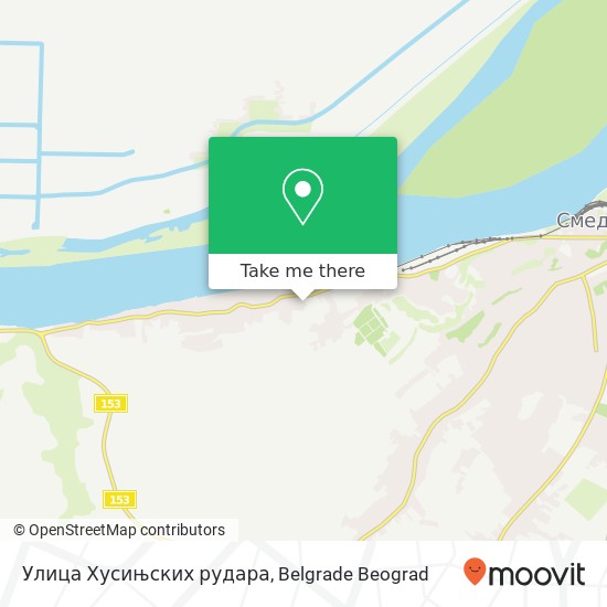 Улица Хусињских рудара mapa