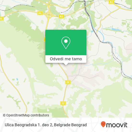 Ulica Beogradska 1. deo 2 mapa