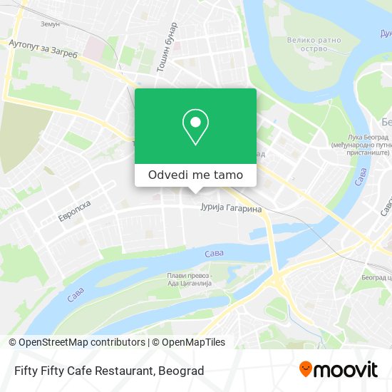 Fifty Fifty Cafe Restaurant mapa