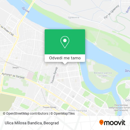 Ulica Milosa Bandica mapa