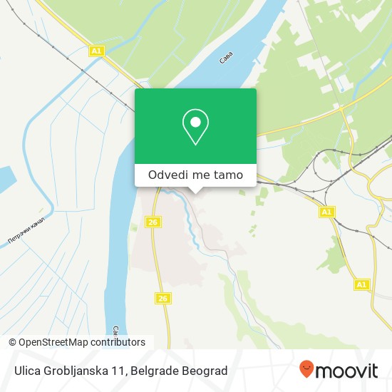 Ulica Grobljanska 11 mapa