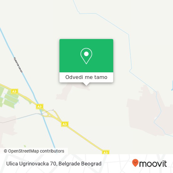 Ulica Ugrinovacka 70 mapa