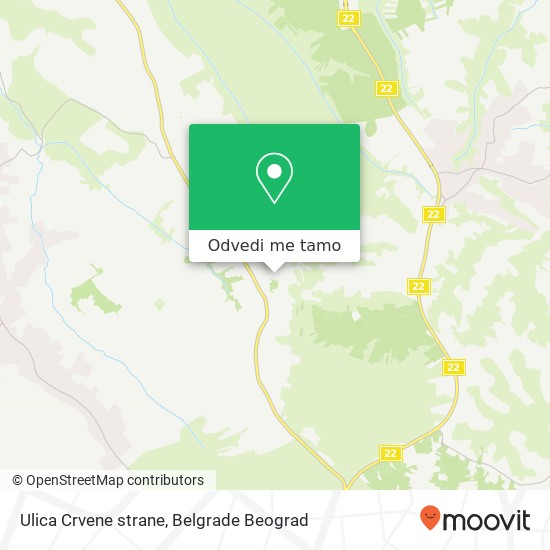 Ulica Crvene strane mapa