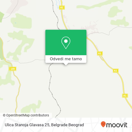 Ulica Stanoja Glavasa 25 mapa