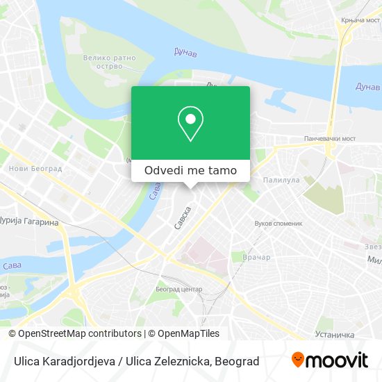 Ulica Karadjordjeva / Ulica Zeleznicka mapa
