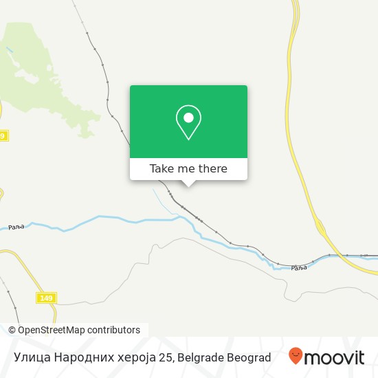 Улица Народних хероја 25 mapa