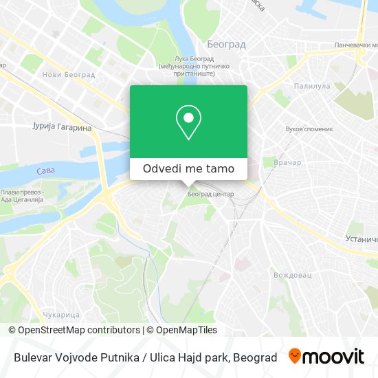 Bulevar Vojvode Putnika / Ulica Hajd park mapa