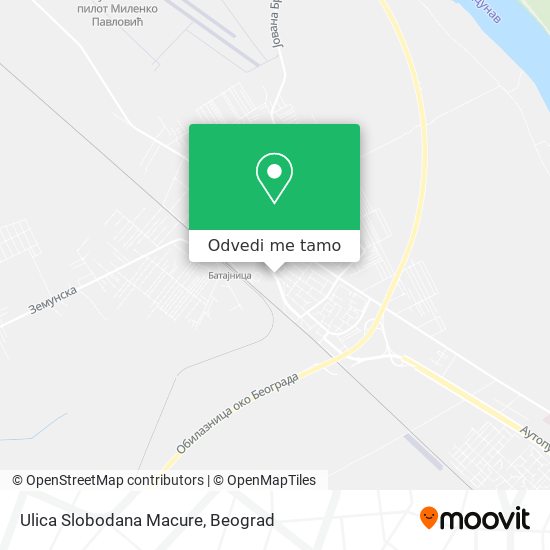 Ulica Slobodana Macure mapa