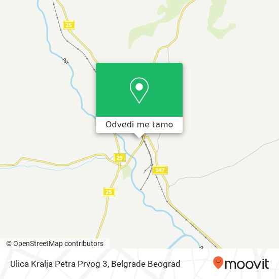 Ulica Kralja Petra Prvog 3 mapa