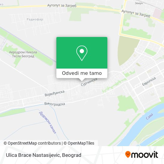 Ulica Brace Nastasijevic mapa