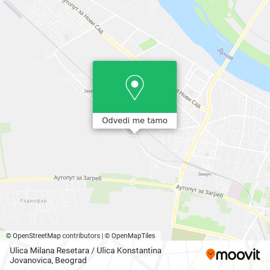 Ulica Milana Resetara / Ulica Konstantina Jovanovica mapa