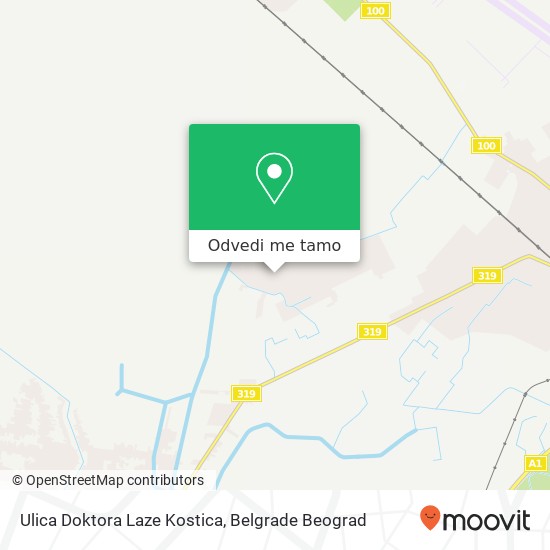 Ulica Doktora Laze Kostica mapa