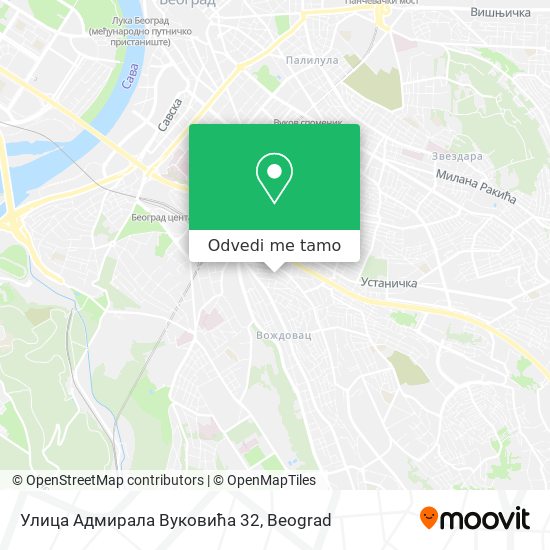 Улица Адмирала Вуковића 32 mapa