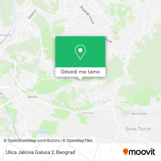Ulica Jakova Galusa 2 mapa