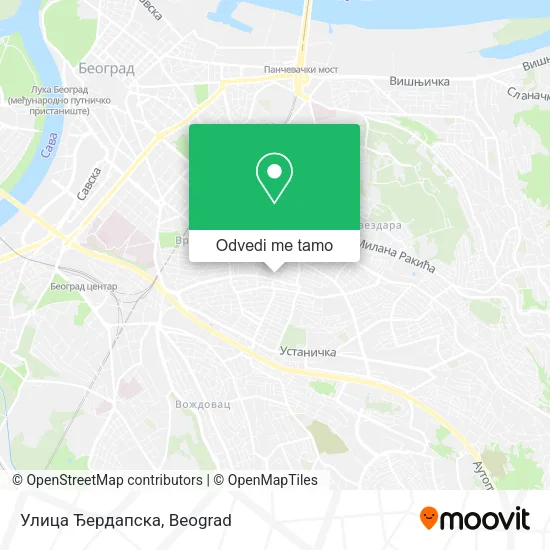 Улица Ђердапска mapa