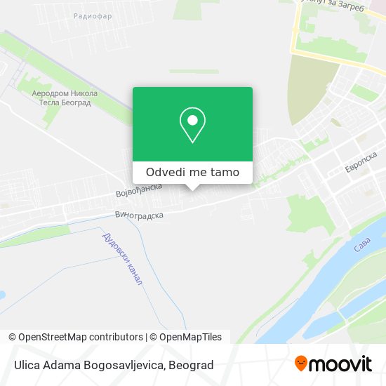 Ulica Adama Bogosavljevica mapa