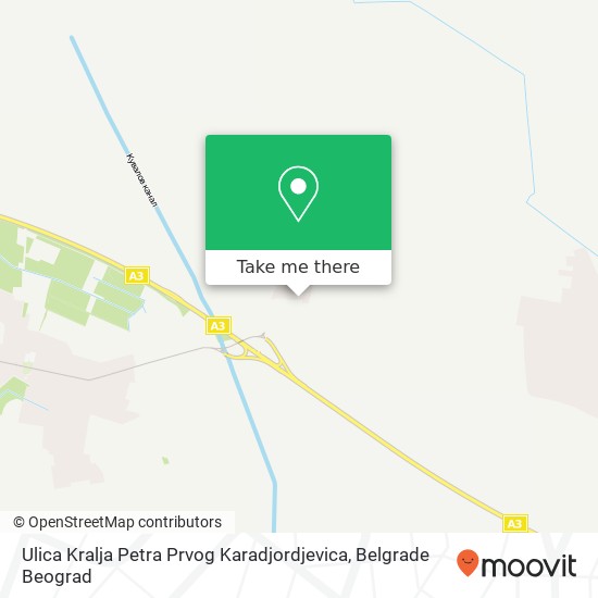 Ulica Kralja Petra Prvog Karadjordjevica mapa