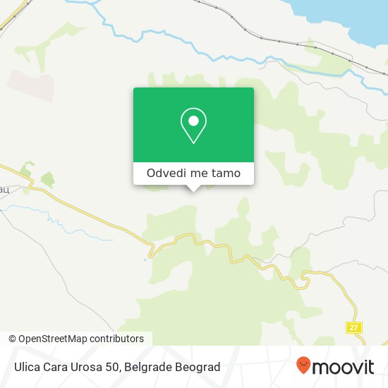 Ulica Cara Urosa 50 mapa